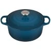 Best Pirce ???? Le Creuset 4.5 Qt. Round Signature Dutch Oven With Stainless Steel Knob | Deep Teal ???? -Le Creuset Shop ls2501 247dss
