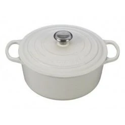 Wholesale ???? Le Creuset 5-Piece Signature Cookware Set With Stainless Steel Knobs | White ⌛ -Le Creuset Shop ls2501 2616ss 5.5 quart round french oven white 1