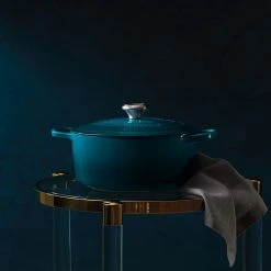 Best Sale ???? Le Creuset 5.5 Qt. Round Signature Cast Iron Dutch Oven With Stainless Steel Knob | Deep Teal ???? -Le Creuset Shop ls2501 267dss 5