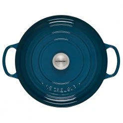 Hot Sale ???? Le Creuset 7.25 Qt. Round Signature Dutch Oven With Stainless Steel Knob | Deep Teal ???? -Le Creuset Shop ls2501 287dss 3
