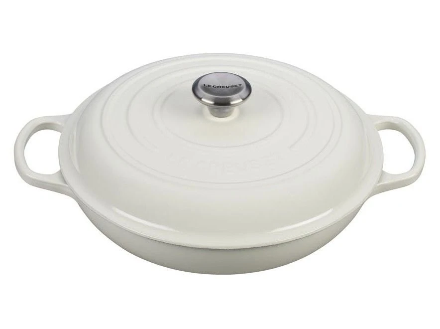 Best reviews of ???? Le Creuset 3.5 Qt. Signature Enameled Cast Iron Braiser With Stainless Steel Knob | White ???? 3 Best reviews of ???? Le Creuset 3.5 Qt. Signature Enameled Cast Iron Braiser With Stainless Steel Knob | White ????