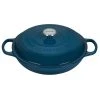 Discount ???? Le Creuset 3.5 Qt. Signature Braiser With Stainless Steel Knob | Deep Teal ???? -Le Creuset Shop ls2532 307dss