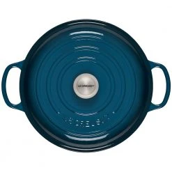 Discount ???? Le Creuset 3.5 Qt. Signature Braiser With Stainless Steel Knob | Deep Teal ???? -Le Creuset Shop ls2532 307dss 3