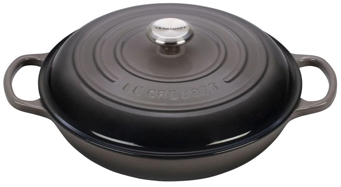 Buy ???? Le Creuset 3.5 Qt. Signature Enameled Cast Iron Braiser With Stainless Steel Knob | Oyster Grey ⭐ 3 Buy ???? Le Creuset 3.5 Qt. Signature Enameled Cast Iron Braiser With Stainless Steel Knob | Oyster Grey ⭐