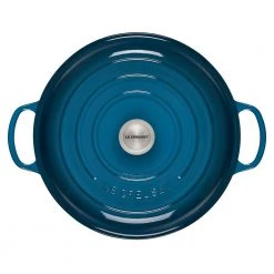 Hot Sale ???? Le Creuset 5 Qt. Signature Braiser With Stainless Steel Knob | Deep Teal ???? -Le Creuset Shop ls2532 327dss 3