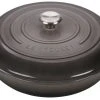 Wholesale ???? Le Creuset 5 Qt. Signature Enameled Cast Iron Braiser With Stainless Steel Knob | Oyster Grey ???? -Le Creuset Shop ls2532 327fss le creuset 5 qt braiser oyster grey
