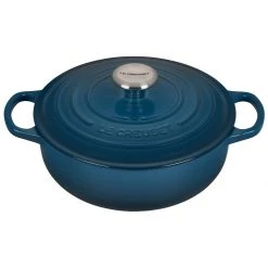 Deals ???? Le Creuset 3.5 Qt. Signature Enameled Cast Iron Sauteuse With Stainless Steel Knob | Deep Teal ????