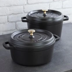 Brand new ???? Staub 5 Qt Tall Cocotte | Black ???? -Le Creuset Shop qkd9aoe8