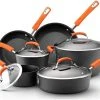 Top 10 ???? Rachael Ray Hard Anodized II Cookware Set W/ Orange Handles: 10pc ???? -Le Creuset Shop rachael ray cookware hard anodized ii aluminum 10pc set orange handles 87375 compressed