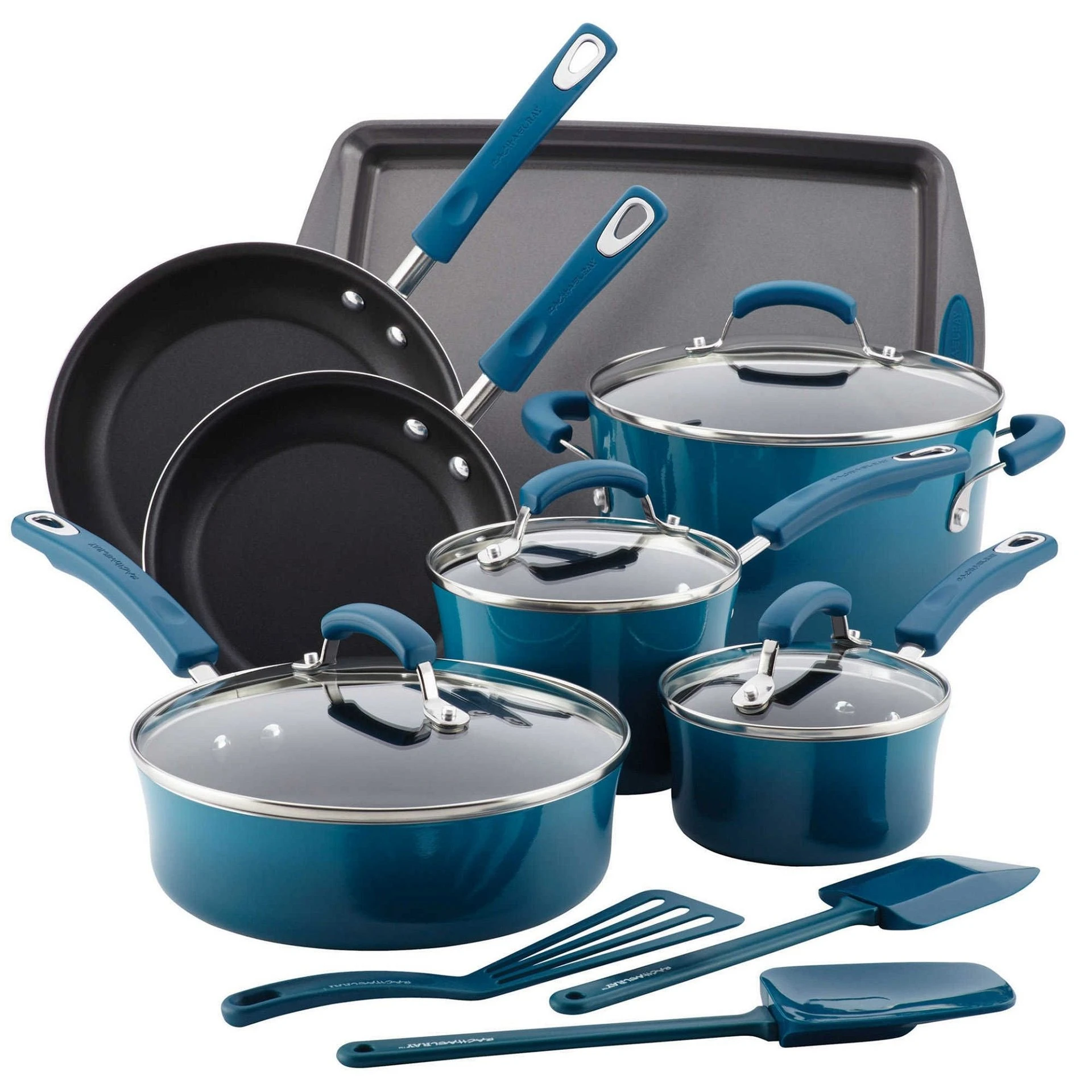 Flash Sale ???? Rachael Ray Marine Blue 14 Piece Enamel Cookware Set ???? 3 Flash Sale ???? Rachael Ray Marine Blue 14 Piece Enamel Cookware Set ????