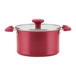Discount ???? Rachael Ray 8-Piece Enameled Stacking Cookware Set | Red Shimmer ???? 22 Discount ???? Rachael Ray 8-Piece Enameled Stacking Cookware Set | Red Shimmer ???? -Le Creuset Shop redshim5