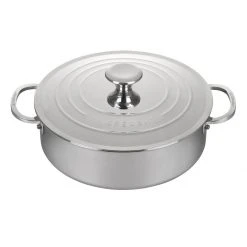 Promo ???? Le Creuset 4.5 Qt. Tri-Ply Stainless Steel Rondeau With Lid ????