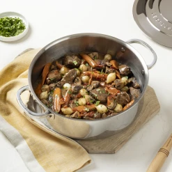 Promo ???? Le Creuset 4.5 Qt. Tri-Ply Stainless Steel Rondeau With Lid ???? -Le Creuset Shop rondeau5