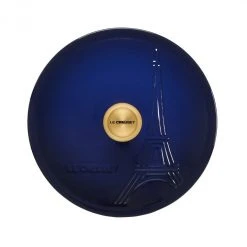 New ???? Le Creuset 2.5Qt Signature Cocotte Eiffel Tower Collection | Indigo Blue ???? -Le Creuset Shop rs10257 eiffel rdo indigo lid scr