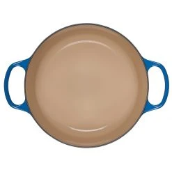 Budget ⭐ Le Creuset 5.5 Qt. Round Signature Cast Iron Dutch Oven With Stainless Steel Knob | Marseille Blue ⌛ -Le Creuset Shop rs10295 ls2501 2659 inside