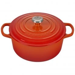 Coupon ???? Le Creuset 3.5 Qt. Round Signature Dutch Oven With Stainless Steel Knob | Flame Orange ????