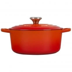 Hot Sale ???? Le Creuset 4.5 Qt. Round Signature Dutch Oven With Stainless Steel Knob | Flame Orange ???? -Le Creuset Shop rs11164 ls2501 242ss 2
