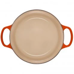 Hot Sale ???? Le Creuset 4.5 Qt. Round Signature Dutch Oven With Stainless Steel Knob | Flame Orange ???? -Le Creuset Shop rs11166 ls2501 242ss inside