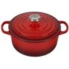 Brand new ???? Le Creuset 4.5 Qt. Round Signature Dutch Oven With Stainless Steel Knob | Cerise/Cherry Red ✔️ -Le Creuset Shop rs11207 ls2501 2467ss