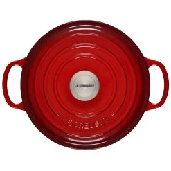 Brand new ???? Le Creuset 4.5 Qt. Round Signature Dutch Oven With Stainless Steel Knob | Cerise/Cherry Red ✔️ -Le Creuset Shop rs11209 ls2501 2467ss 3