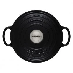 Promo ???? Le Creuset 3.5 Qt. Round Signature Dutch Oven With Stainless Steel Knob | Licorice ✔️ -Le Creuset Shop rs11437 ls2501 2220ss 3 lpr