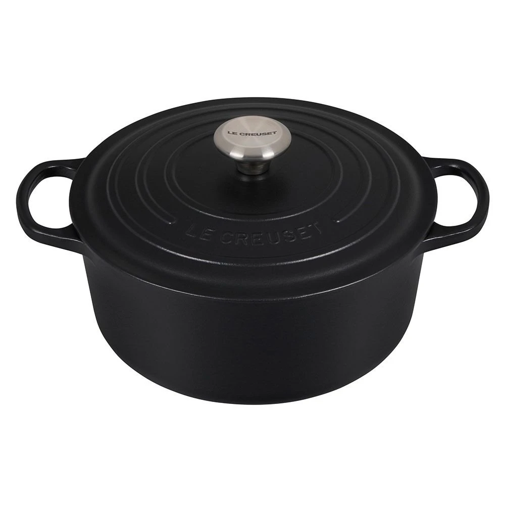 Discount ???? Le Creuset 5.5 Qt. Round Signature Dutch Oven With Stainless Steel Knob | Licorice ✔️ 3 Discount ???? Le Creuset 5.5 Qt. Round Signature Dutch Oven With Stainless Steel Knob | Licorice ✔️