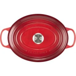 Discount ⭐ Le Creuset 6.75 Qt. Oval Signature Dutch Oven With Stainless Steel Knob | Cerise/Cherry Red ???? -Le Creuset Shop rs11954 lc 20191105 fr ps 00004s