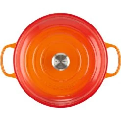 Brand new ???? Le Creuset 3.5 Qt. Signature Enameled Cast Iron Braiser With Stainless Steel Knob | Flame Orange ???? -Le Creuset Shop rs11978 lc 20191015 fr ps 00013 s