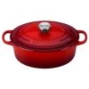 Cheapest ❤️ Le Creuset 2.75 Qt. Oval Signature Dutch Oven With Stainless Steel Knob | Cerise/Cherry Red ???? -Le Creuset Shop rs12266 ls2502 2367ss 1