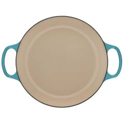 Buy ???? Le Creuset 3.5 Qt. Signature Enameled Cast Iron Braiser With Stainless Steel Knob | Caribbean Blue ⭐ -Le Creuset Shop rs12366 ls2532 3017ss 4