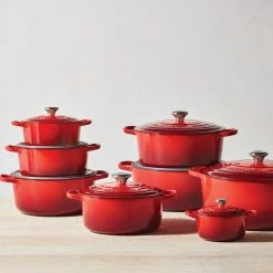Coupon ???? Le Creuset 3.5 Qt. Round Signature Dutch Oven With Stainless Steel Knob | Cerise/Cherry Red ???? -Le Creuset Shop rs13760 210112 lecreuset rdosizes ret lpr