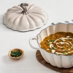 Best reviews of ???? Le Creuset 4 Qt. Pumpkin Cocotte | Meringue ???? -Le Creuset Shop rs17488 cajun pumpkin soup 1