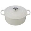 New ???? Le Creuset 9 Qt. Round Signature Dutch Oven With Stainless Steel Knob | White ????
