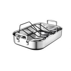 Best Pirce ???? Le Creuset Stainless Steel Roasting Pan With Nonstick Rack ????