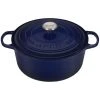 Wholesale ???? Le Creuset 7.25 Qt. Round Signature Dutch Oven With Stainless Steel Knob | Indigo Blue ❤️ -Le Creuset Shop rs8638 ls2501 2878ss