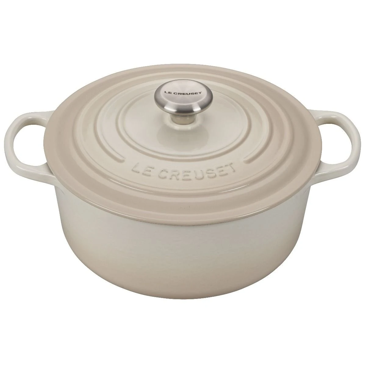 Buy ???? Le Creuset 5.5 Qt. Round Signature Cast Iron Dutch Oven With Stainless Steel Knob | Meringue White ???? 3 Buy ???? Le Creuset 5.5 Qt. Round Signature Cast Iron Dutch Oven With Stainless Steel Knob | Meringue White ????
