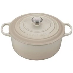 Hot Sale ???? Le Creuset 7.25 Qt. Round Signature Dutch Oven With Stainless Steel Knob | Meringue White ????