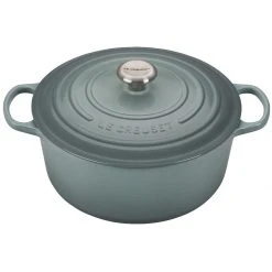Buy ???? Le Creuset 7.25 Qt. Round Signature Dutch Oven With Stainless Steel Knob | Sea Salt ????