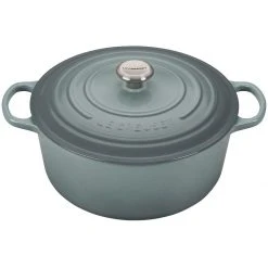 Cheapest ✔️ Le Creuset 9 Qt. Round Signature Dutch Oven With Stainless Steel Knob | Sea Salt ✨