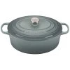 Outlet ???? Le Creuset 6.75 Qt. Oval Signature Dutch Oven With Stainless Steel Knob | Sea Salt ???? 1 Outlet ???? Le Creuset 6.75 Qt. Oval Signature Dutch Oven With Stainless Steel Knob | Sea Salt ???? -Le Creuset Shop rs9089 ls2502 31717ss