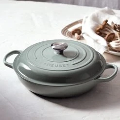 Deals ???? Le Creuset 3.5 Qt. Signature Enameled Cast Iron Braiser With Stainless Steel Knob | Sea Salt ???? -Le Creuset Shop rs9177 spring 2019 meringueseasalt 0173 lpr