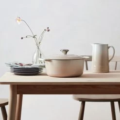 Buy ???? Le Creuset 5.5 Qt. Round Signature Cast Iron Dutch Oven With Stainless Steel Knob | Meringue White ???? 15 Buy ???? Le Creuset 5.5 Qt. Round Signature Cast Iron Dutch Oven With Stainless Steel Knob | Meringue White ???? -Le Creuset Shop rs9182 spring 2019 meringuetablescapeplates 0337