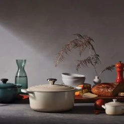 Buy ???? Le Creuset 5.5 Qt. Round Signature Cast Iron Dutch Oven With Stainless Steel Knob | Meringue White ???? 13 Buy ???? Le Creuset 5.5 Qt. Round Signature Cast Iron Dutch Oven With Stainless Steel Knob | Meringue White ???? -Le Creuset Shop rs9801 lca fall fallpalette02 1626oceanmeringue