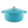 Brand new ⌛ Chantal 3 Qt. Round Cast Iron Dutch Oven | Sea Blue ✔️ -Le Creuset Shop seablue3qtdutch