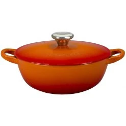 Buy ???? Le Creuset 1.5 Qt. Enameled Cast Iron Chef's Oven With Stainless Steel Knob | Flame Orange ????