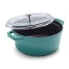 Brand new ❤️ Staub 4 Qt. Round Cocotte/Dutch Oven With Glass Lid | Turquoise ???? -Le Creuset Shop st t