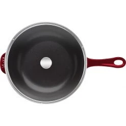 Promo ❤️ Staub 2.9 Qt Cast Iron Daily Pan | Grenadine ⭐ -Le Creuset Shop staub cast iron daily pan grenadine 1