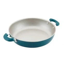 Cheapest ???? Rachael Ray 8-Piece Enameled Stacking Cookware Set | Teal Shimmer ???? -Le Creuset Shop teal4