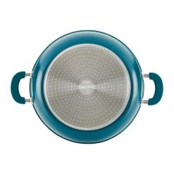 Cheapest ???? Rachael Ray 8-Piece Enameled Stacking Cookware Set | Teal Shimmer ???? -Le Creuset Shop teal7