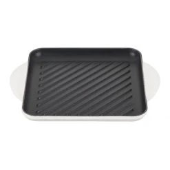 Brand new ???? Le Creuset 9.5" Square Signature Enameled Cast Iron Grill Pan | White ????